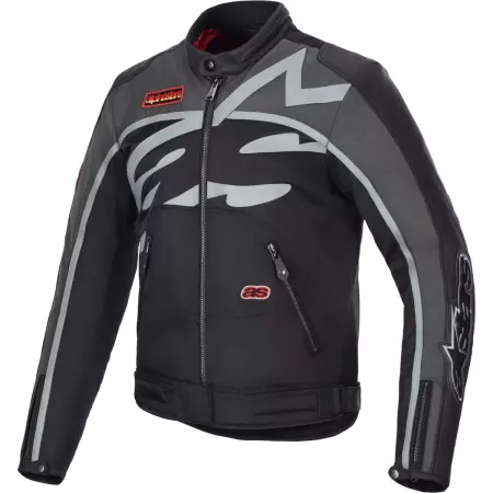 Blouson Alpinestars Axton Noir Anthracite Rouge Tangerine