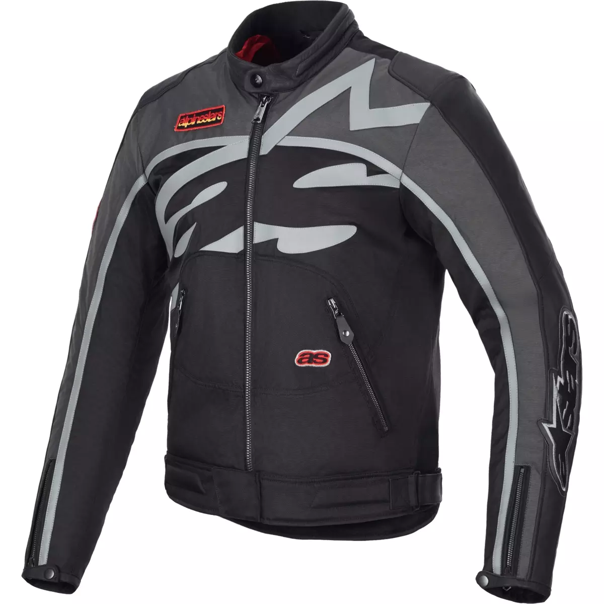 Blouson Alpinestars Axton Noir Anthracite Rouge Tangerine