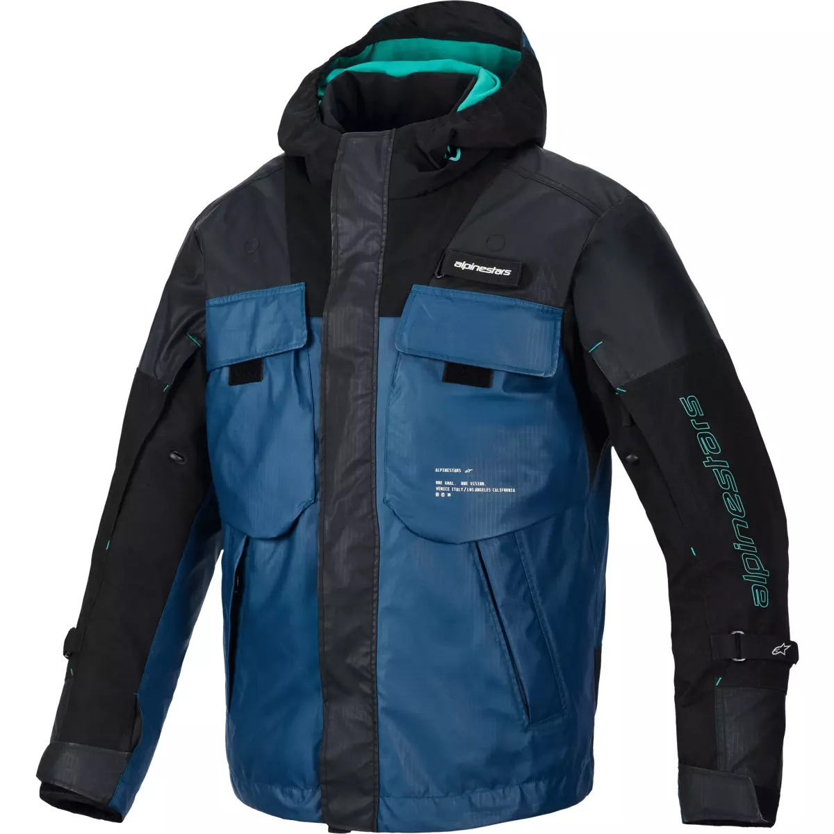 Blouson Alpinestars Mospher WP Noir Foncé Pétrole
