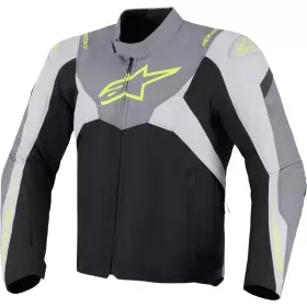 Blouson Alpinestars T-Jaws V4 WP Noir Gris Clair Gris Foncé