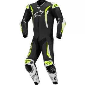 Combinaison 1 Pièce Alpinestars GP Tech V5 Noir Blanc Jaune Fluo