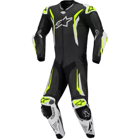 Combinaison 1 Pièce Alpinestars GP Tech V5 Noir Blanc Jaune Fluo