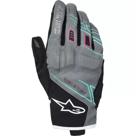 Gants Femme Alpinestars Stella Moblast WP Gris Noir Rose Fluo