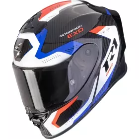 Casque Scorpion Exo-R1 Evo Carbon Air Propel Noir Blanc Rouge