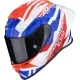 Casque Scorpion Exo-R1 Evo II Air Valere Blanc Rouge Bleu