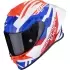 Casque Scorpion Exo-R1 Evo II Air Valere Blanc Rouge Bleu
