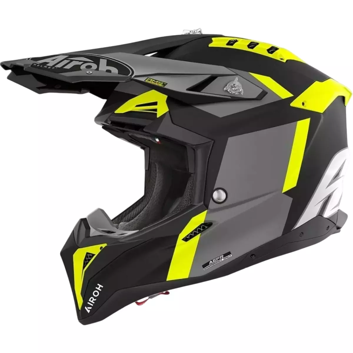 Casque Cross Airoh Aviator 3 Glory Jaune Mat