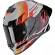 Casque Scorpion Exo-R1 Evo II Air Adrenaline Gris Rouge Orange