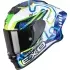 Casque Scorpion Exo-R1 Evo II Air Cornering Blanc Bleu Vert