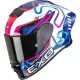 Casque Scorpion Exo-R1 Evo II Air Cornering Blanc Bleu Rose