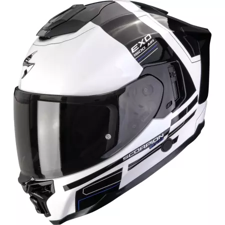 Casque Scorpion Exo-1500 Air Dual Blanc Noir Bleu - Casque Intégral SCORPION