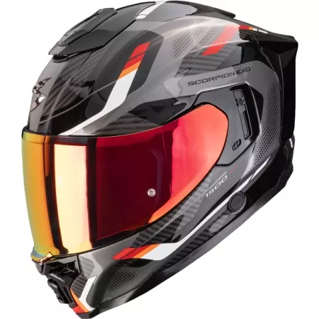 Casque Scorpion Exo-1500 Air Sleek Noir Rouge - Casque Intégral SCORPION