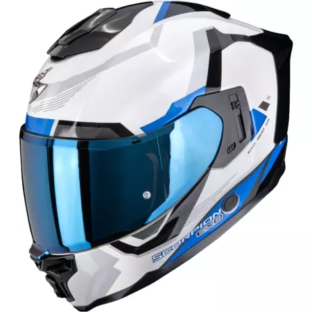 Casque Scorpion Exo-1500 Air Arena Blanc Bleu - Casque Intégral SCORPION