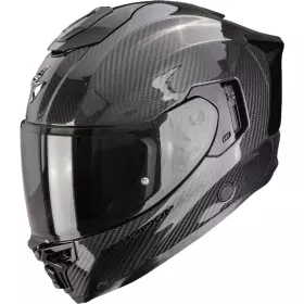 Casque Scorpion Exo-1500 Carbon Air Solid Noir Brillant