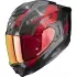 Casque Scorpion Exo-1500 Carbon Air Platted Noir Rouge Brillant