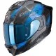 Casque Scorpion Exo-1500 Carbon Air Platted Noir Bleu Brillant