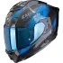 Casque Scorpion Exo-1500 Carbon Air Platted Noir Bleu Brillant