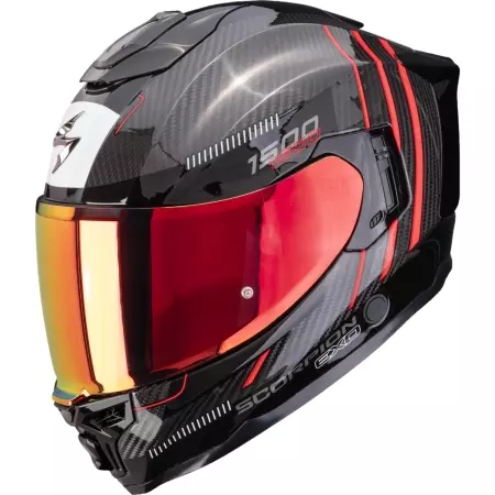 Casque Scorpion Exo-1500 Carbon Air Zity Noir Rouge
