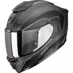 Casque Scorpion Exo-1500 Carbon Air Mundi Noir Argent Mat