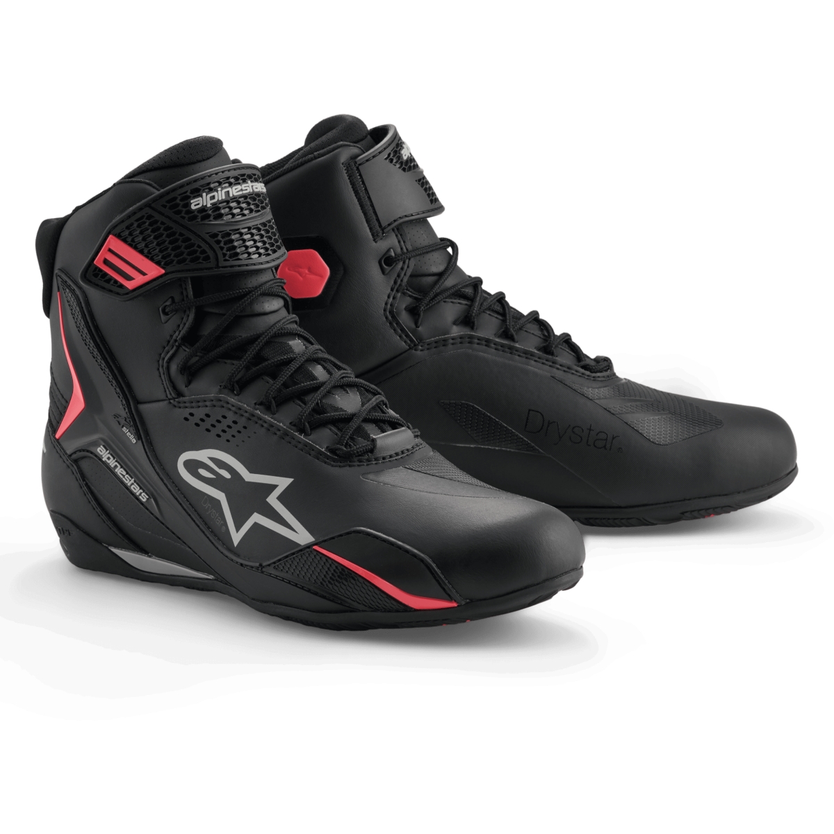 Baskets Femme Alpinestars Stella Faster 4 Drystar Noir Gris Coral Fluo