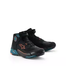 Baskets Alpinestars CR-X Drystar Riding Noir Pétrole Orange Fluo