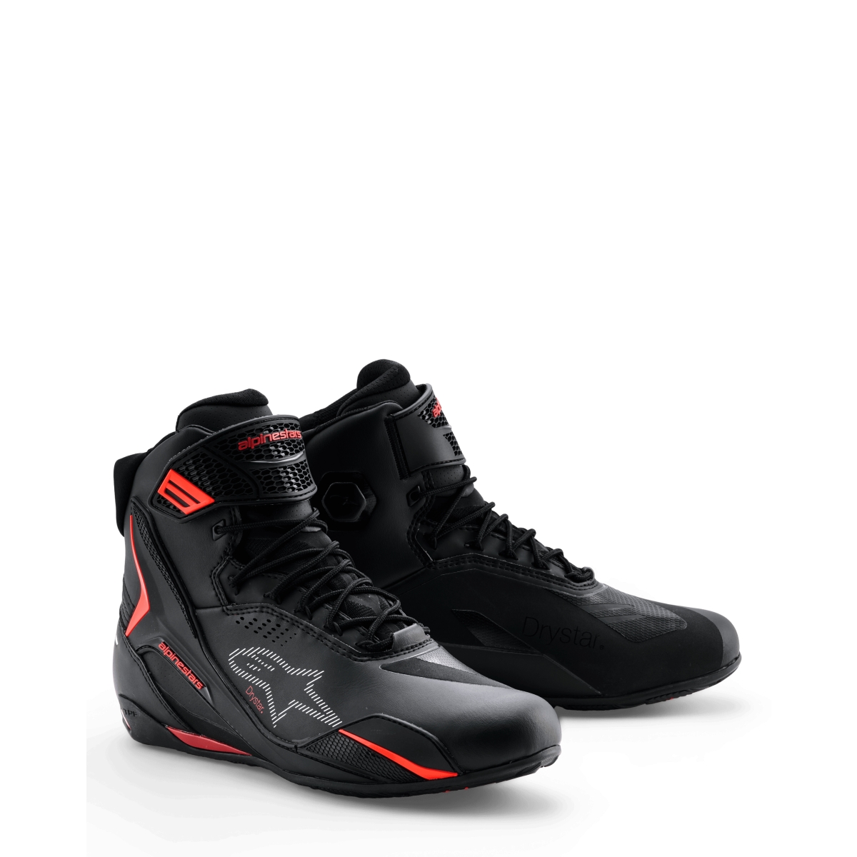 Baskets Alpinestars Faster 4 Drystar Noir Rio Rouge Fluo