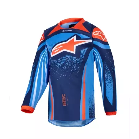 Maillot Cross Enfant Alpinestars Racer Nomur Bleu Foncé Orange