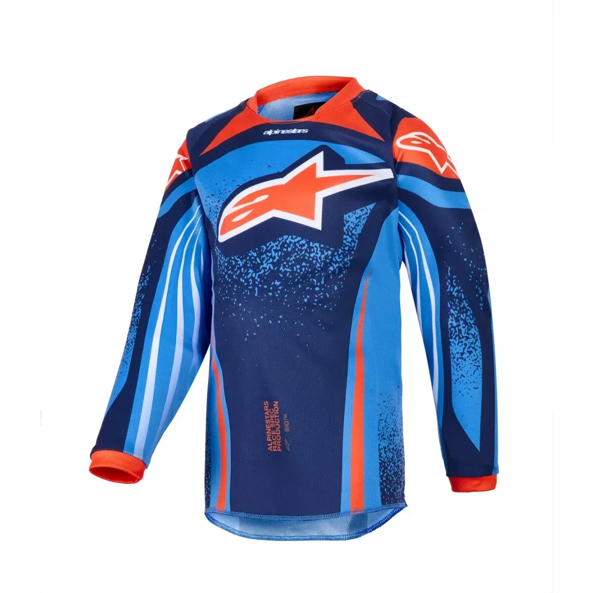 Maillot Cross Enfant Alpinestars Racer Nomur Bleu Foncé Orange