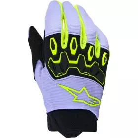 Gants Cross Enfant Alpinestars Full Bore V2 Violet Jaune Fluo