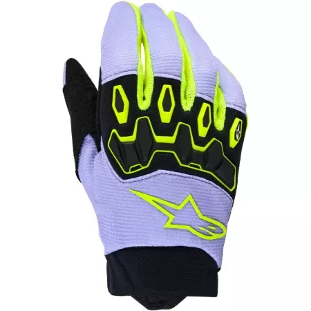 Gants Cross Enfant Alpinestars Full Bore V2 Violet Jaune Fluo
