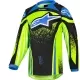 Maillot Cross Enfant Alpinestars Racer Nomur Bleu Foncé Jaune Fluo