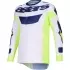Maillot Cross Alpinestars Racer Air Riway Gris Clair Jaune Fluo Bleu
