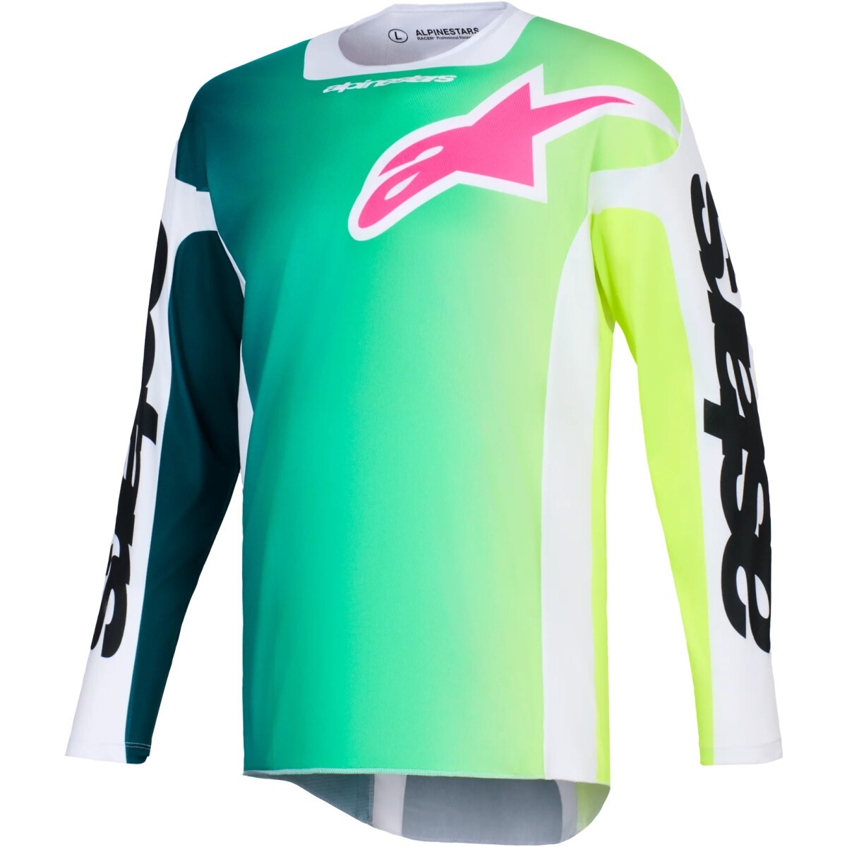 Maillot Cross Alpinestars Racer Portl Vert Blanc Noir