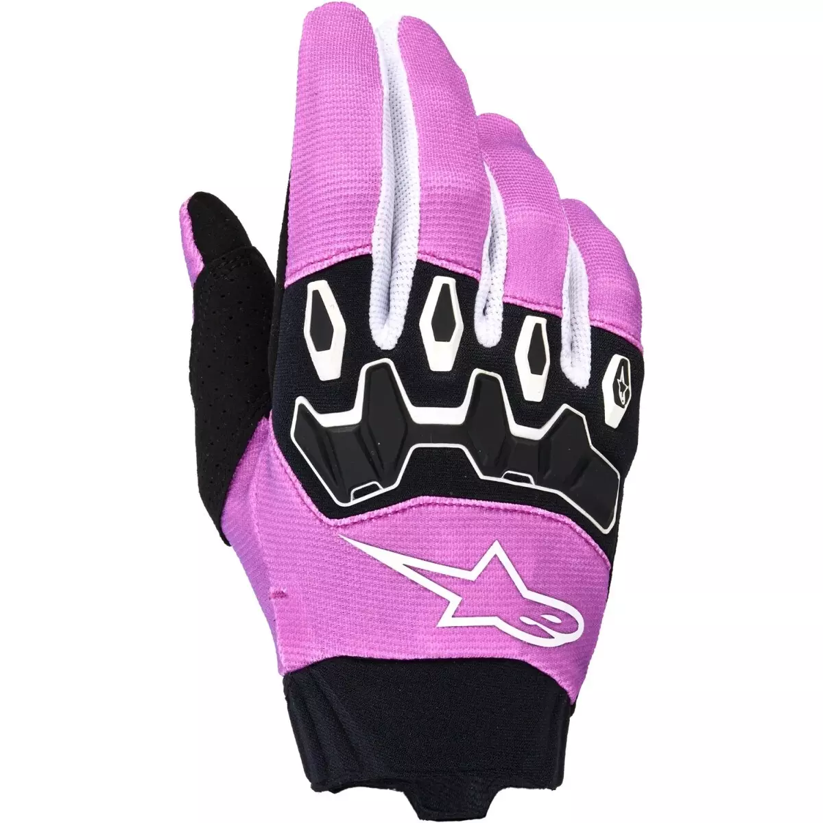 Gants Cross Femme Alpinestars Stella Full Bore V2 Blanc Rose Fluo Noir