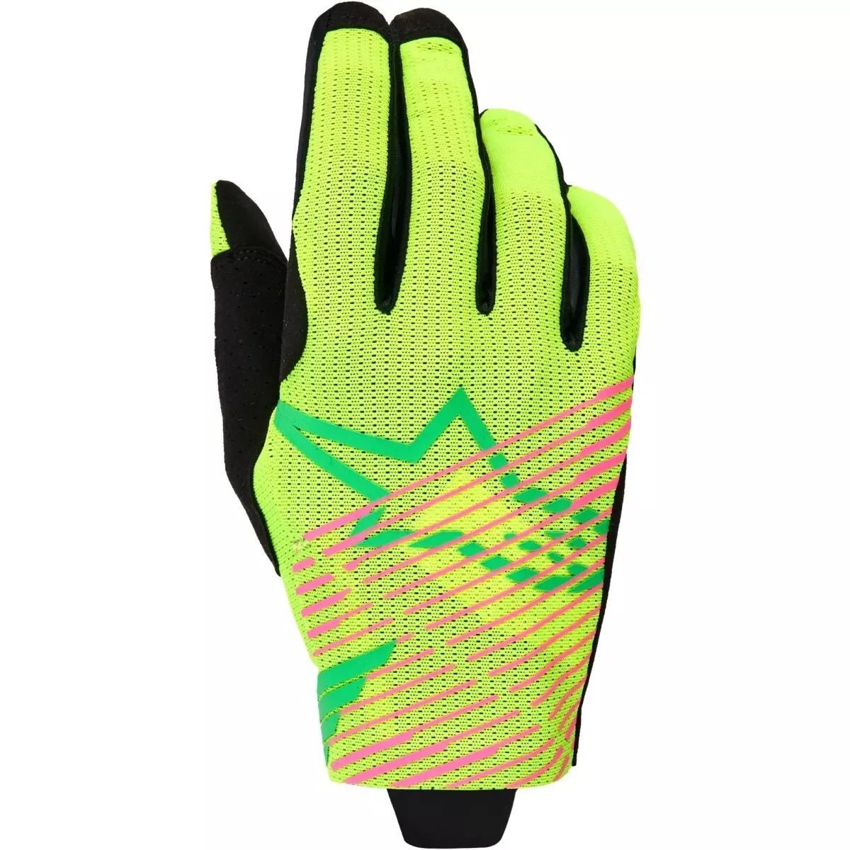Gants Cross Alpinestars Radar Pro Vert Jaune Fluo Rose Fluo