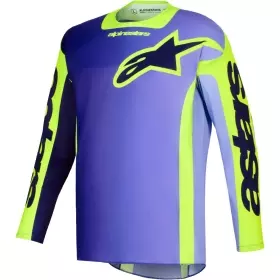 Maillot Cross Alpinestars Racer Portl Violet Jaune Fluo