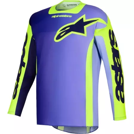 Maillot Cross Alpinestars Racer Portl Violet Jaune Fluo