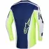 Maillot Cross Alpinestars Racer Air Riway Gris Clair Jaune Fluo Bleu