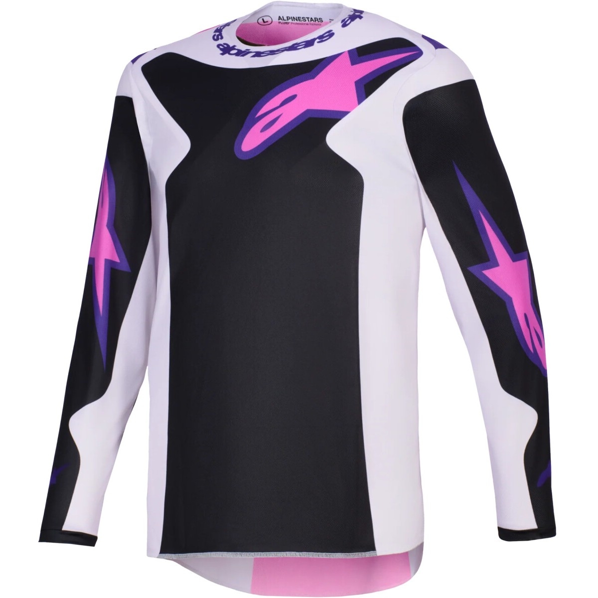 Maillot Cross Alpinestars Fluid Grid Noir Gris Clair Violet