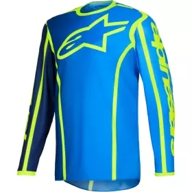 Maillot Cross Alpinestars Fluid Apex Bleu Jaune Fluo