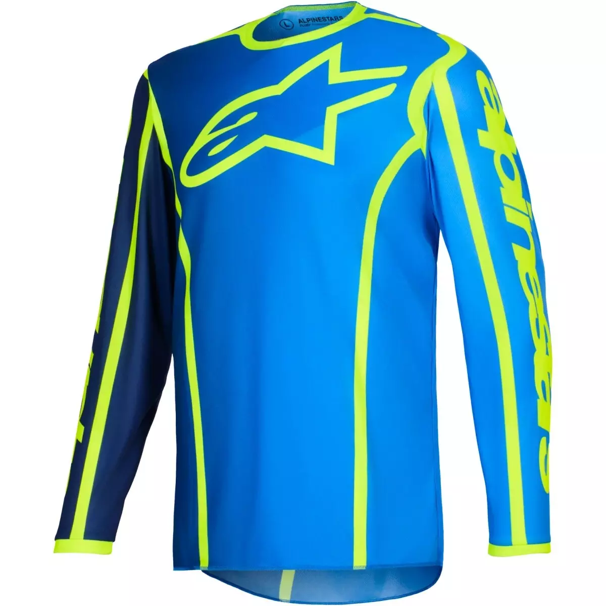 Maillot Cross Alpinestars Fluid Apex Bleu Jaune Fluo