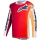 Maillot Cross Alpinestars Racer Portl Rouge Clair Gris Foncé Gris