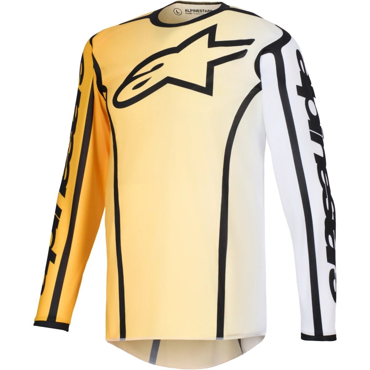 Maillot Cross Alpinestars Fluid Apex Jaune Noir