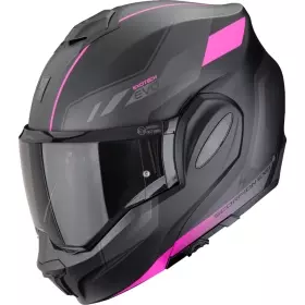 Casque Scorpion Exo-Tech Evo Socius Noir Rose Mat