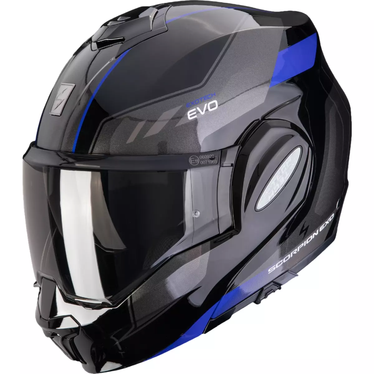 Casque Scorpion Exo-Tech Evo Socius Noir Bleu