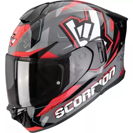 Casque Scorpion Exo-530 Air Rok Gris Noir Rouge