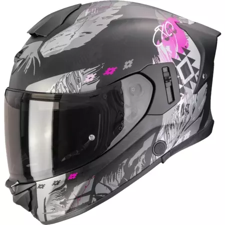 Casque Scorpion Exo-530 Air Hadji Noir Rose Mat