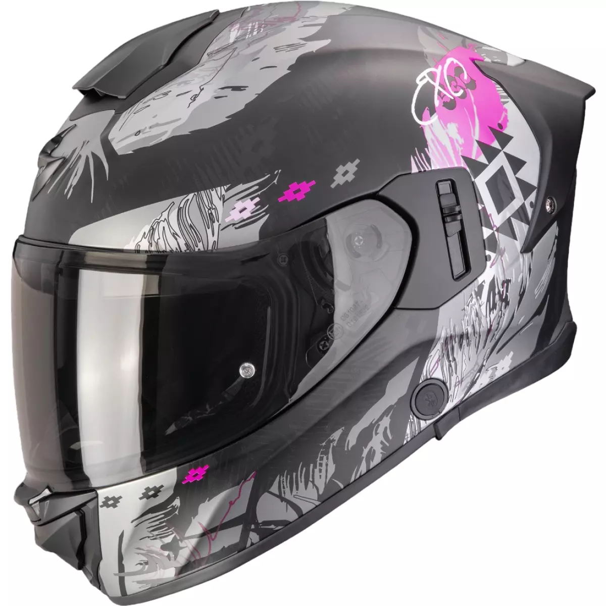 Casque Scorpion Exo-530 Air Hadji Noir Rose Mat