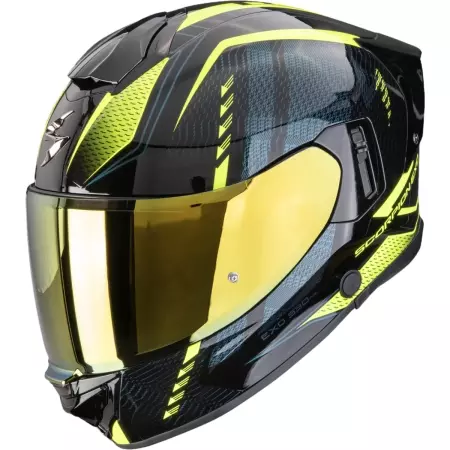 Casque Scorpion Exo-530 Air Theras Noir Jaune Fluo