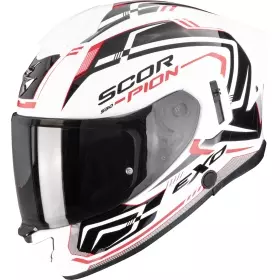 Casque Scorpion Exo-530 Air Slope Blanc Noir Rouge